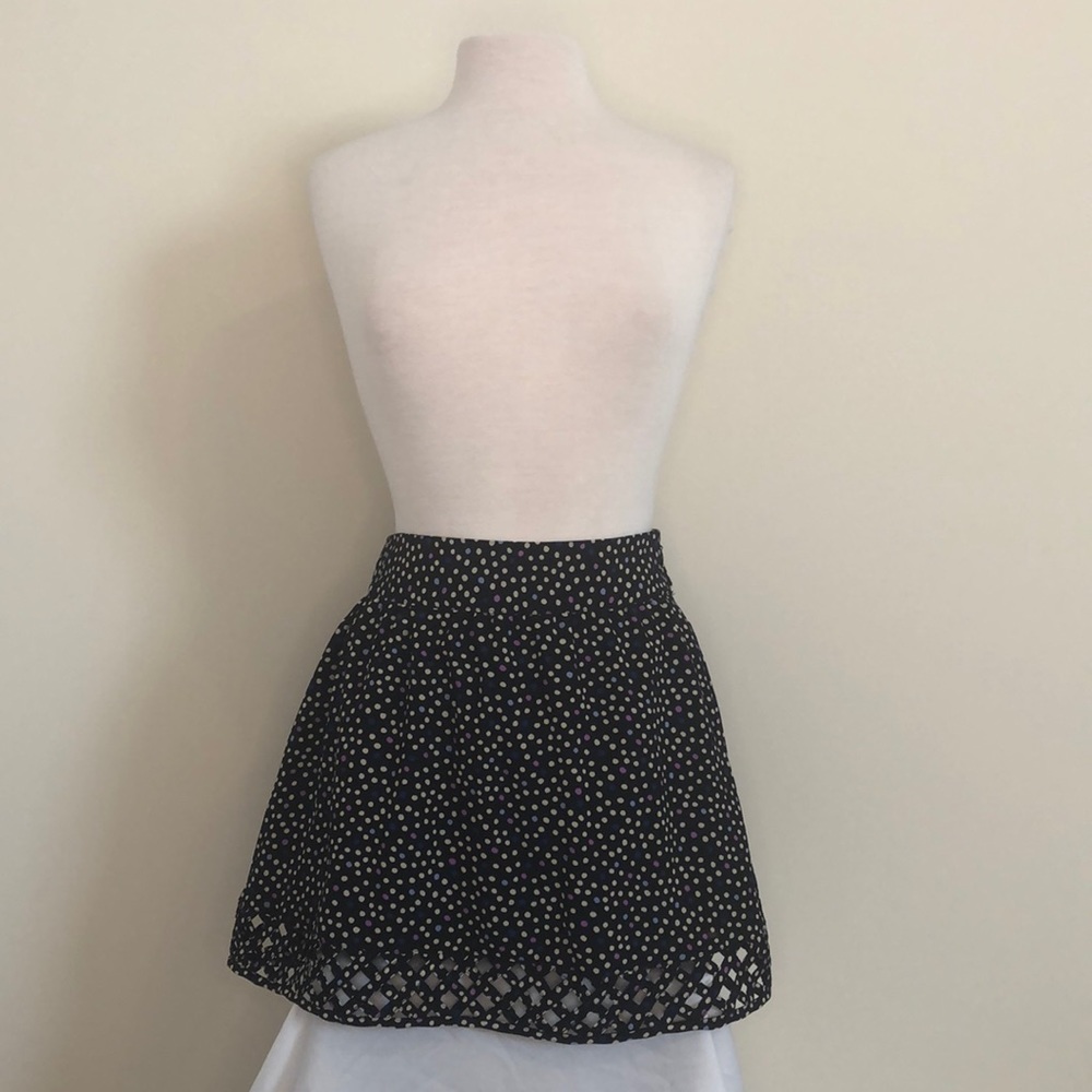 I Heart Ronson Polka Dot High Waisted Skirt